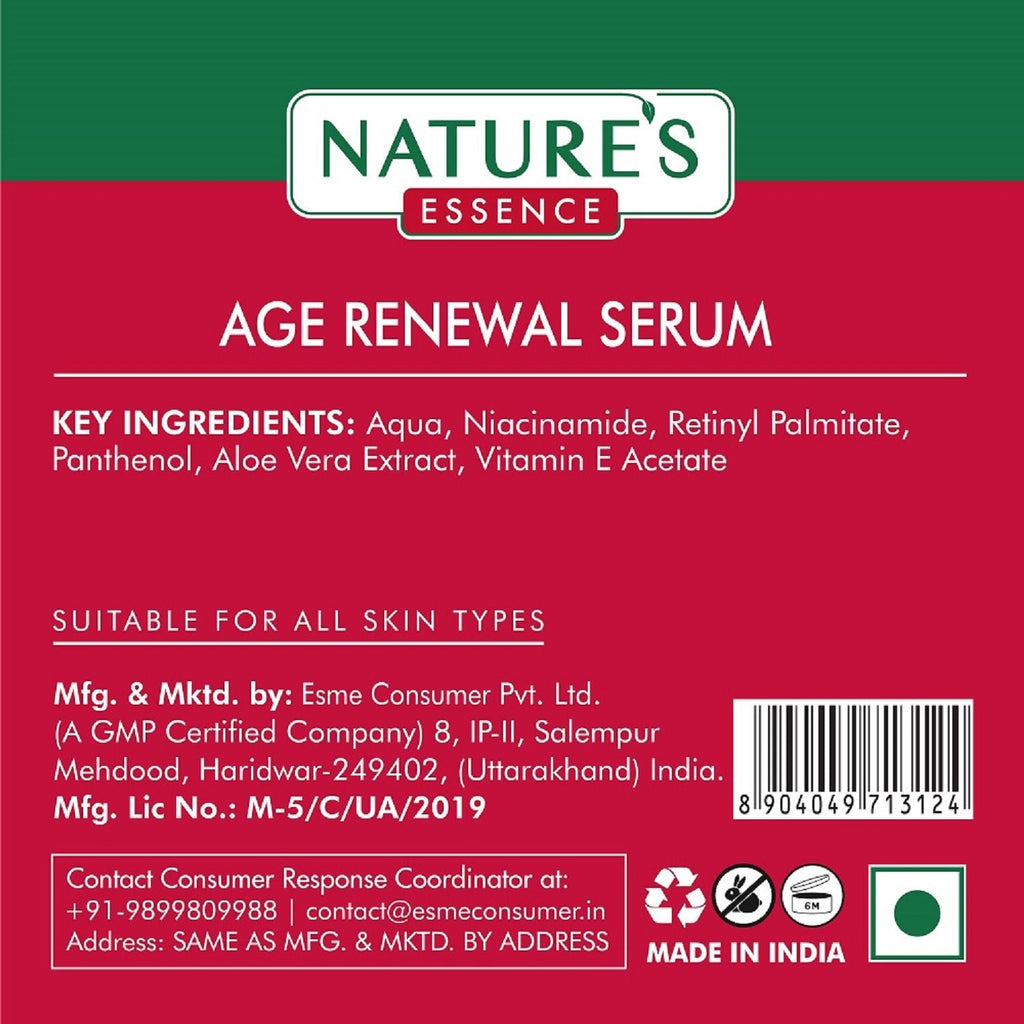 Nature's Essence Professional Facialist Age Renewal Serum with 0.3% Pro Retinol