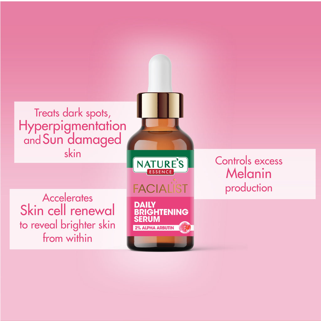 Nature's Essence Facialist Daily Brightening Serum with 2% Alpha Arbutin
