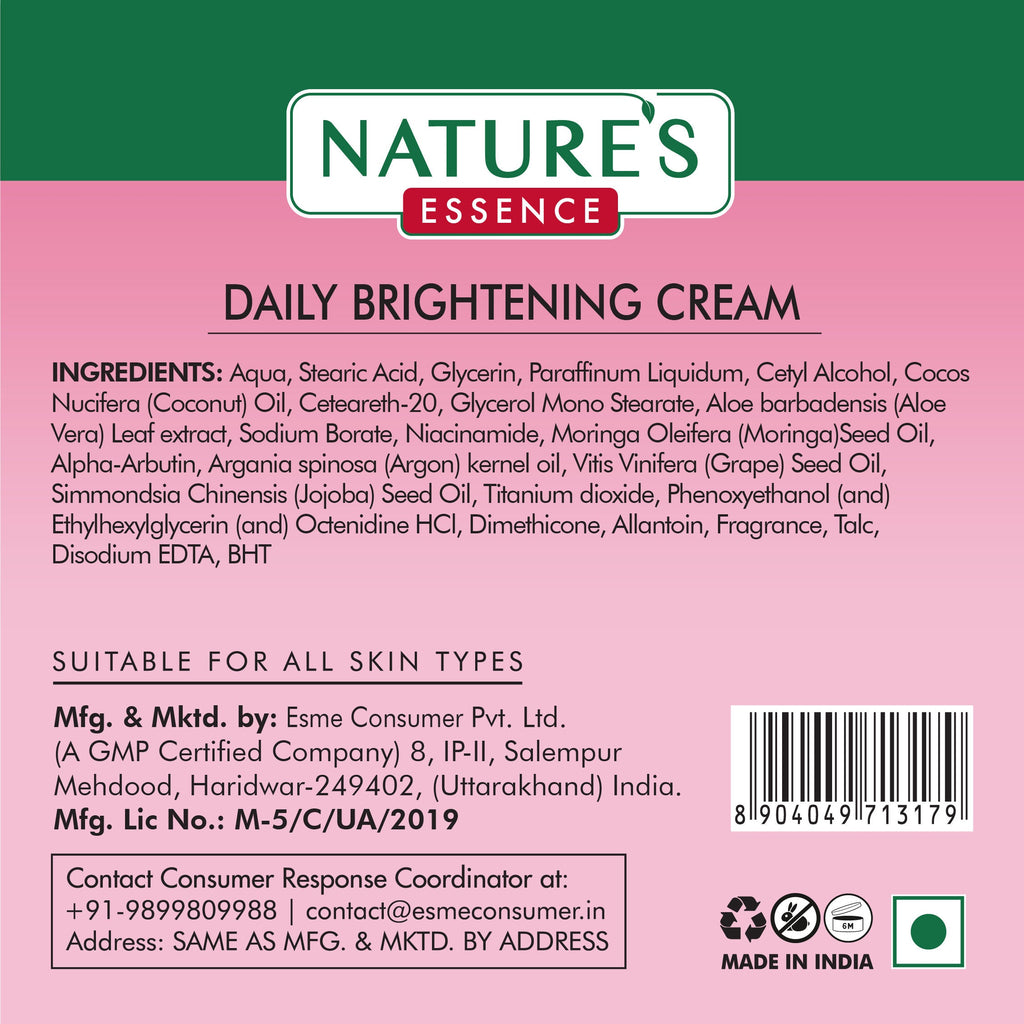 Nature's Essence Facialist Daily Brightening Cream with Alpha Arbutin