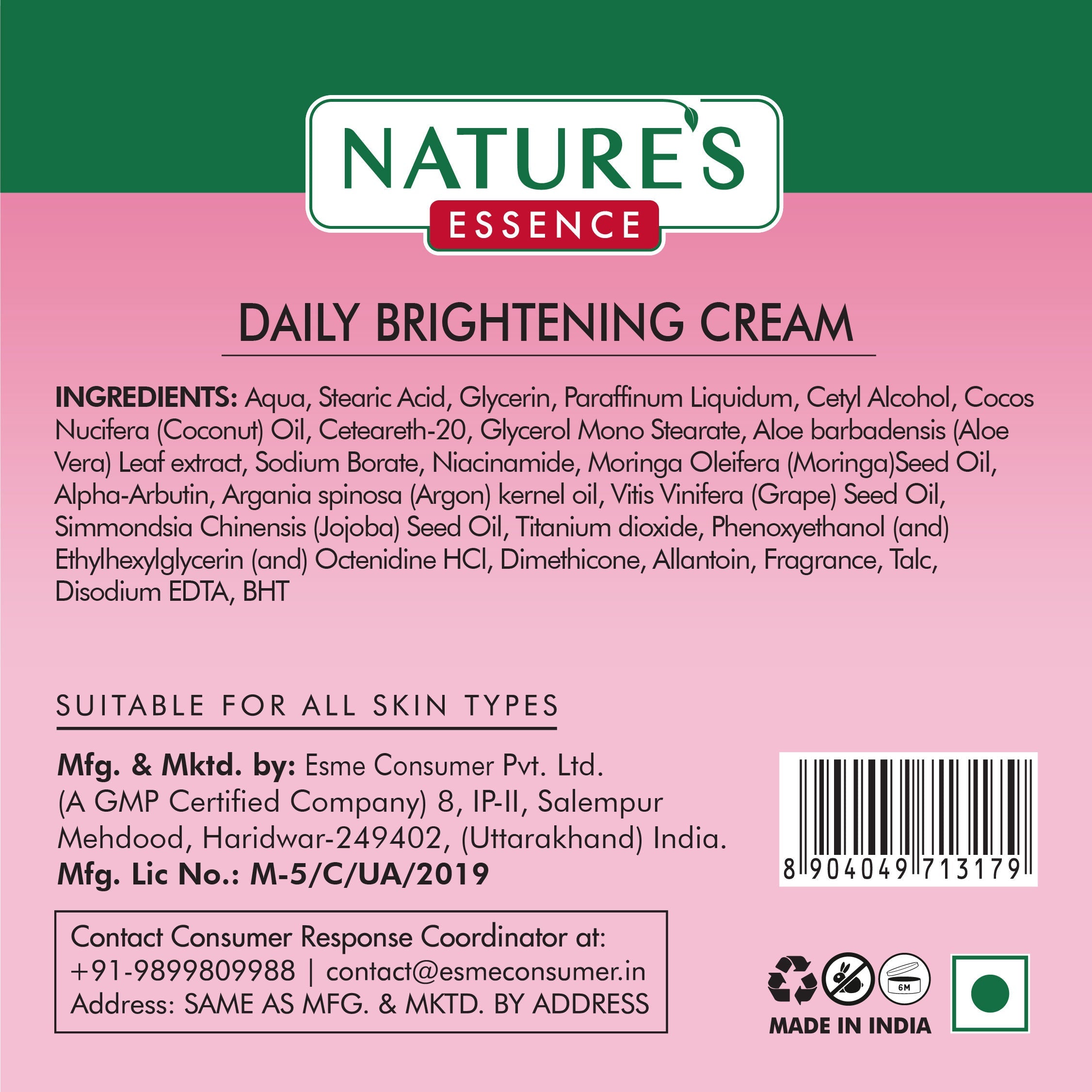 Nature's Essence Facialist Daily Brightening Cream with Alpha Arbutin