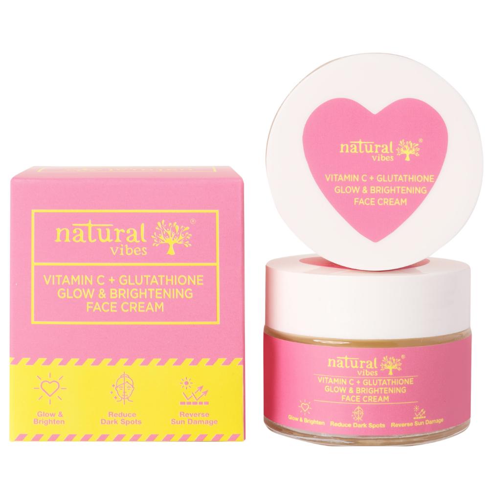 Natural Vibes Vitamin C + Glutathione Glow & Brightening Face Cream