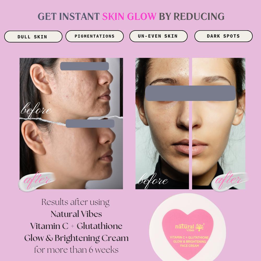 Natural Vibes Vitamin C + Glutathione Glow & Brightening Face Cream
