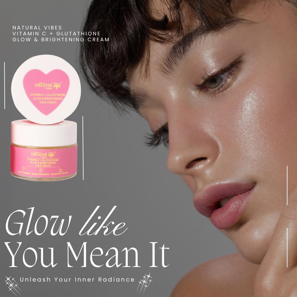 Natural Vibes Vitamin C + Glutathione Glow & Brightening Face Cream