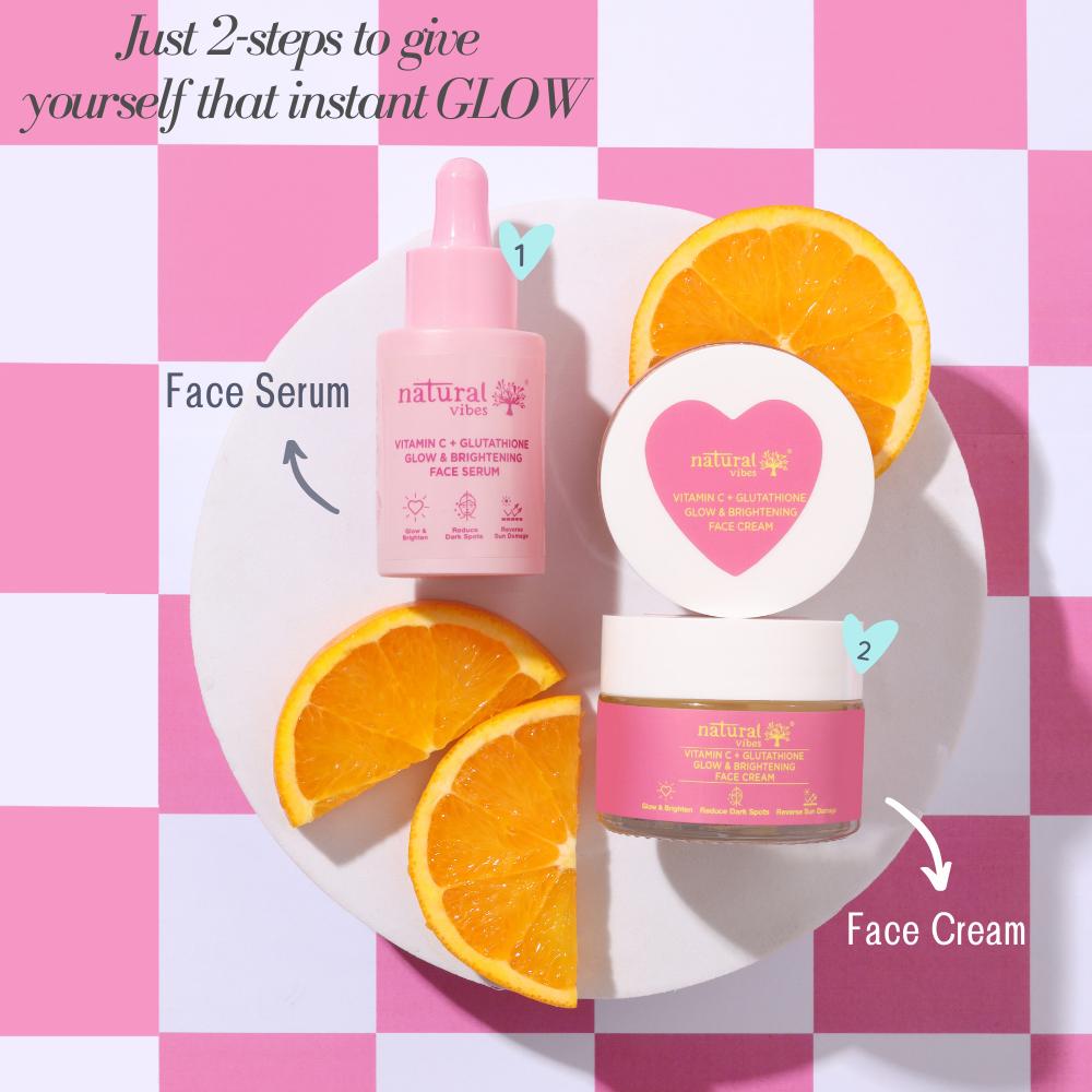 Natural Vibes Vitamin C + Glutathione Glow & Brightening Face Cream