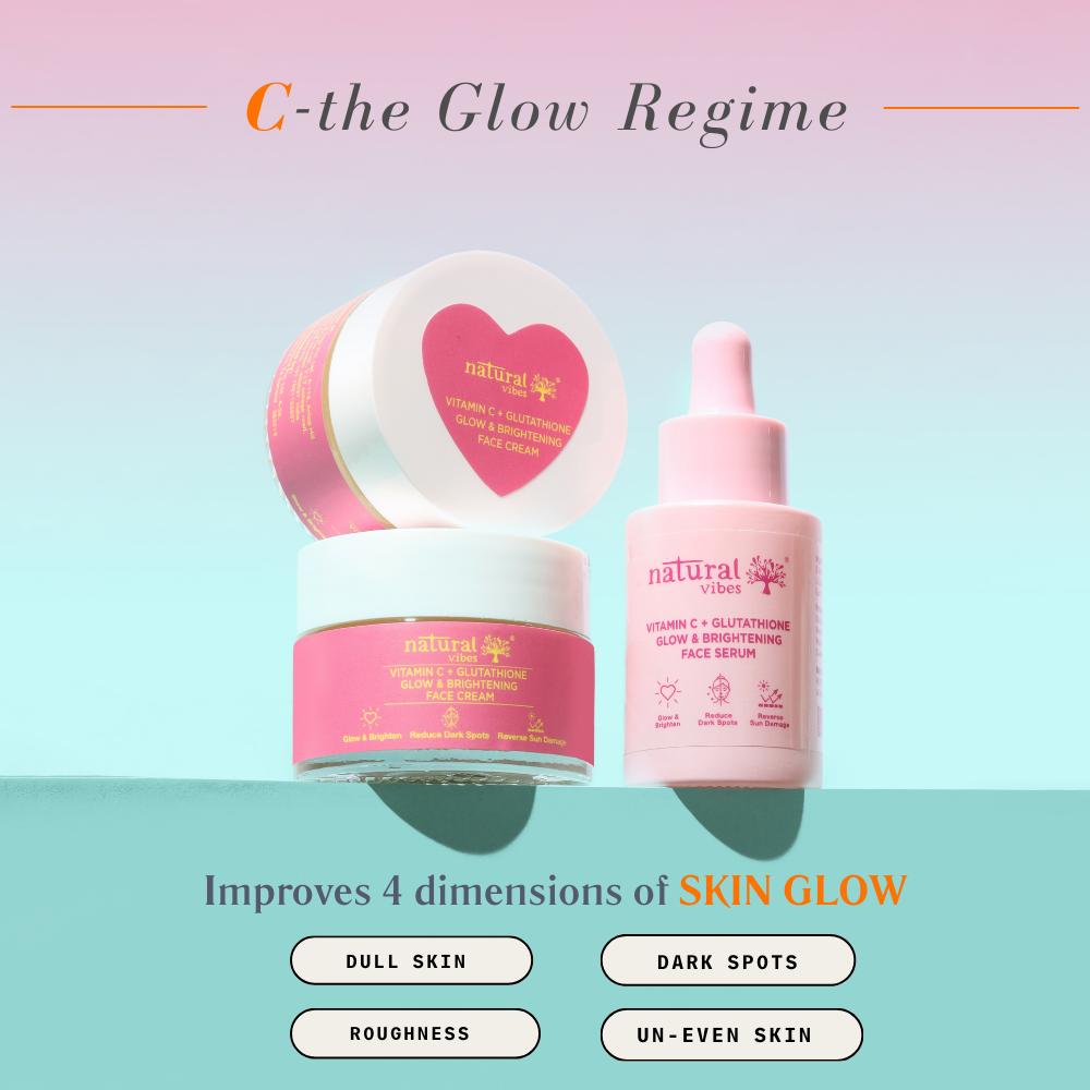 Natural Vibes Vitamin C + Glutathione Glow & Brightening Face Cream