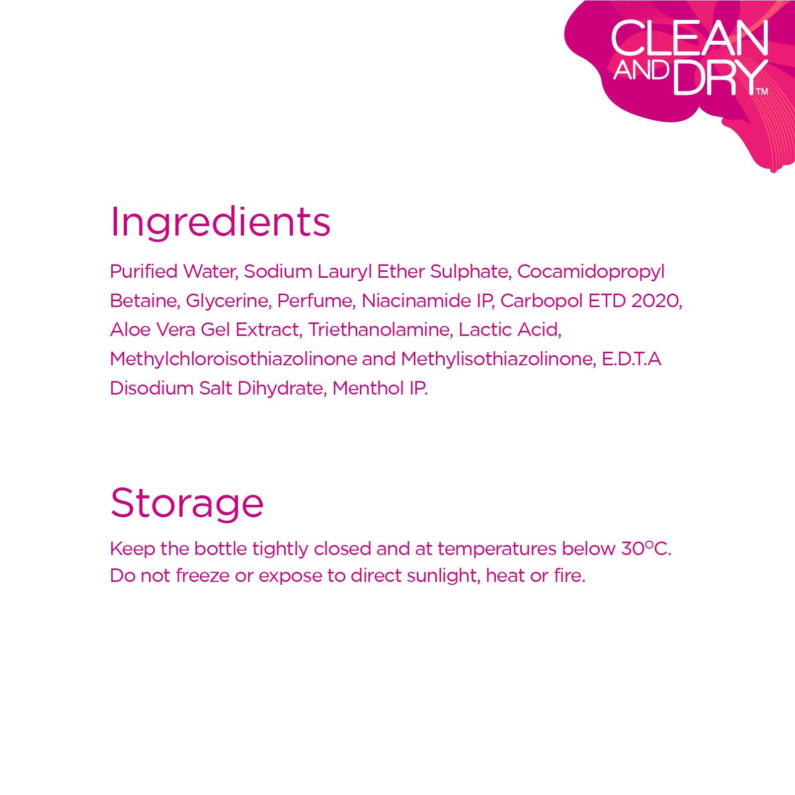 Clean & Dry Feminine Intimate Wash