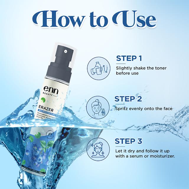 ENN 1% BHA Clarifying Face Toner For Bright Skin with Salicylic Acid- Reduces Acne & Pores