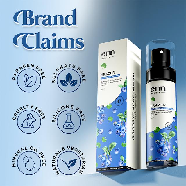 ENN 1% BHA Clarifying Face Toner For Bright Skin with Salicylic Acid- Reduces Acne & Pores