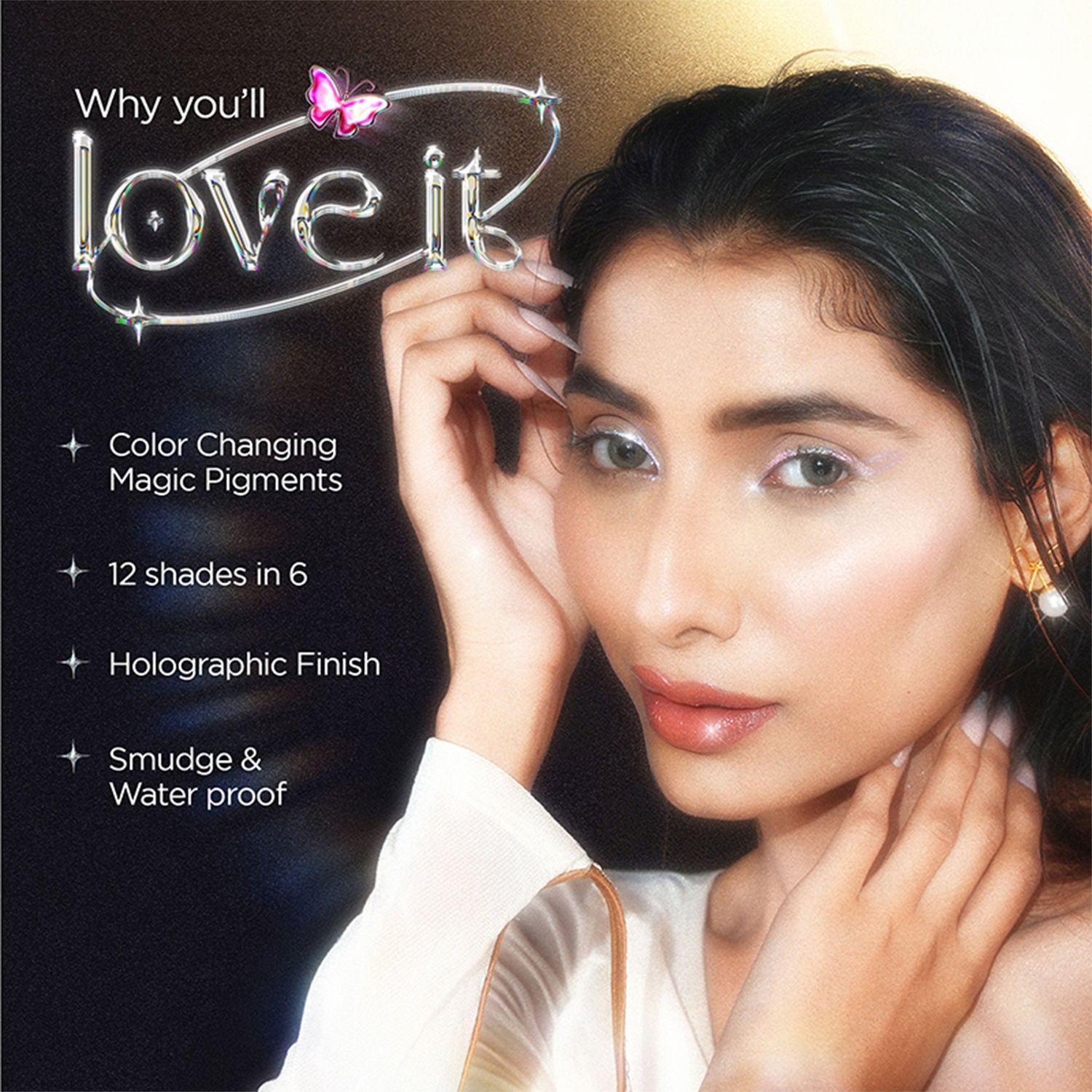 Bella Vita Organic Fantasy Beams Holographic Eyeliner