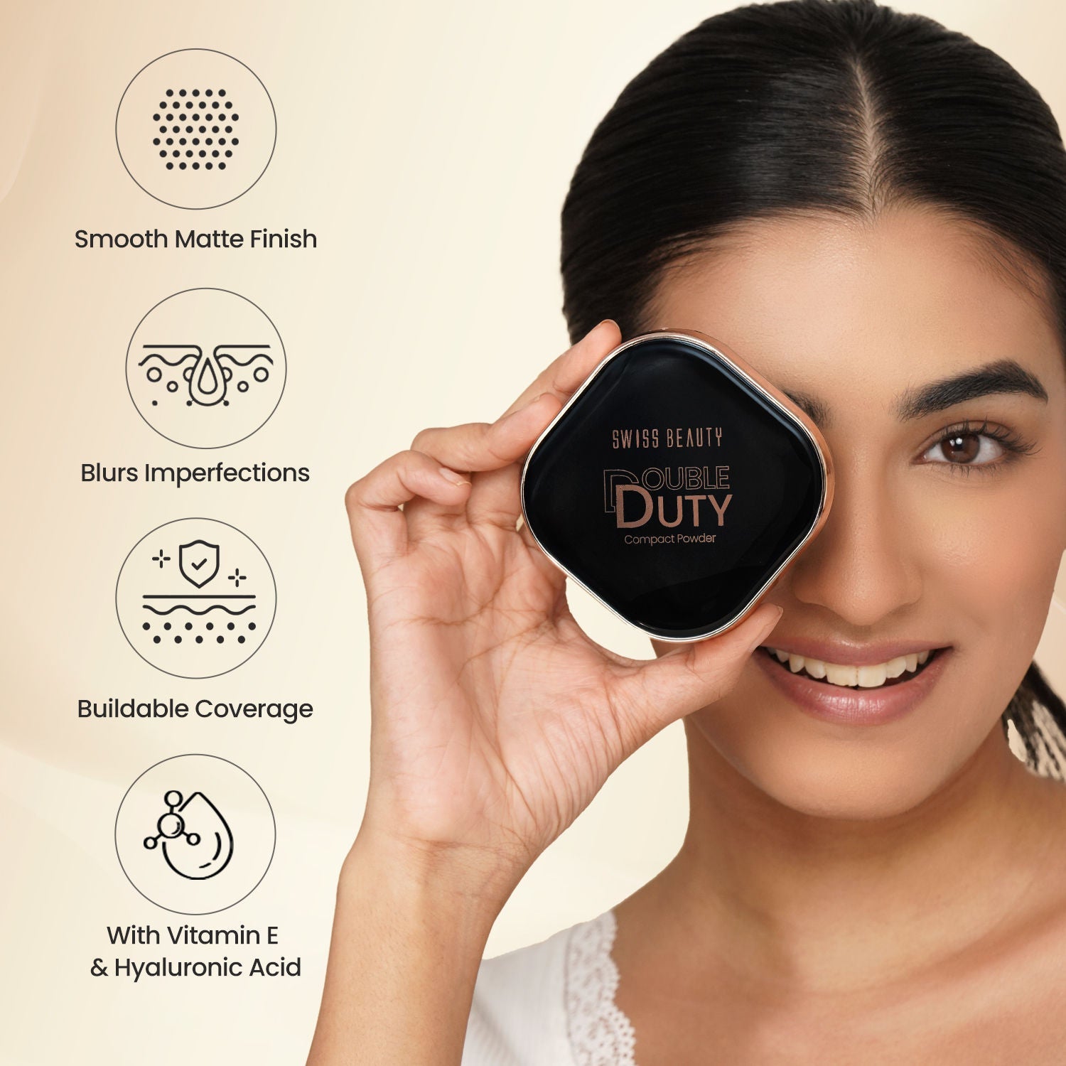 Swiss Beauty Double Duty Compact Powder