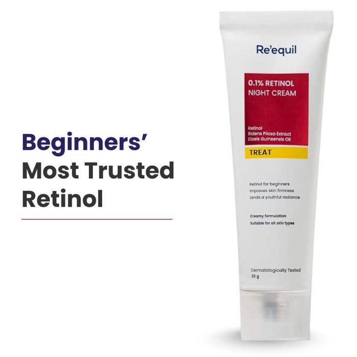 Re'equil 0.1% Retinol Night Creamtreat For Wrinkles & Skin Tightening