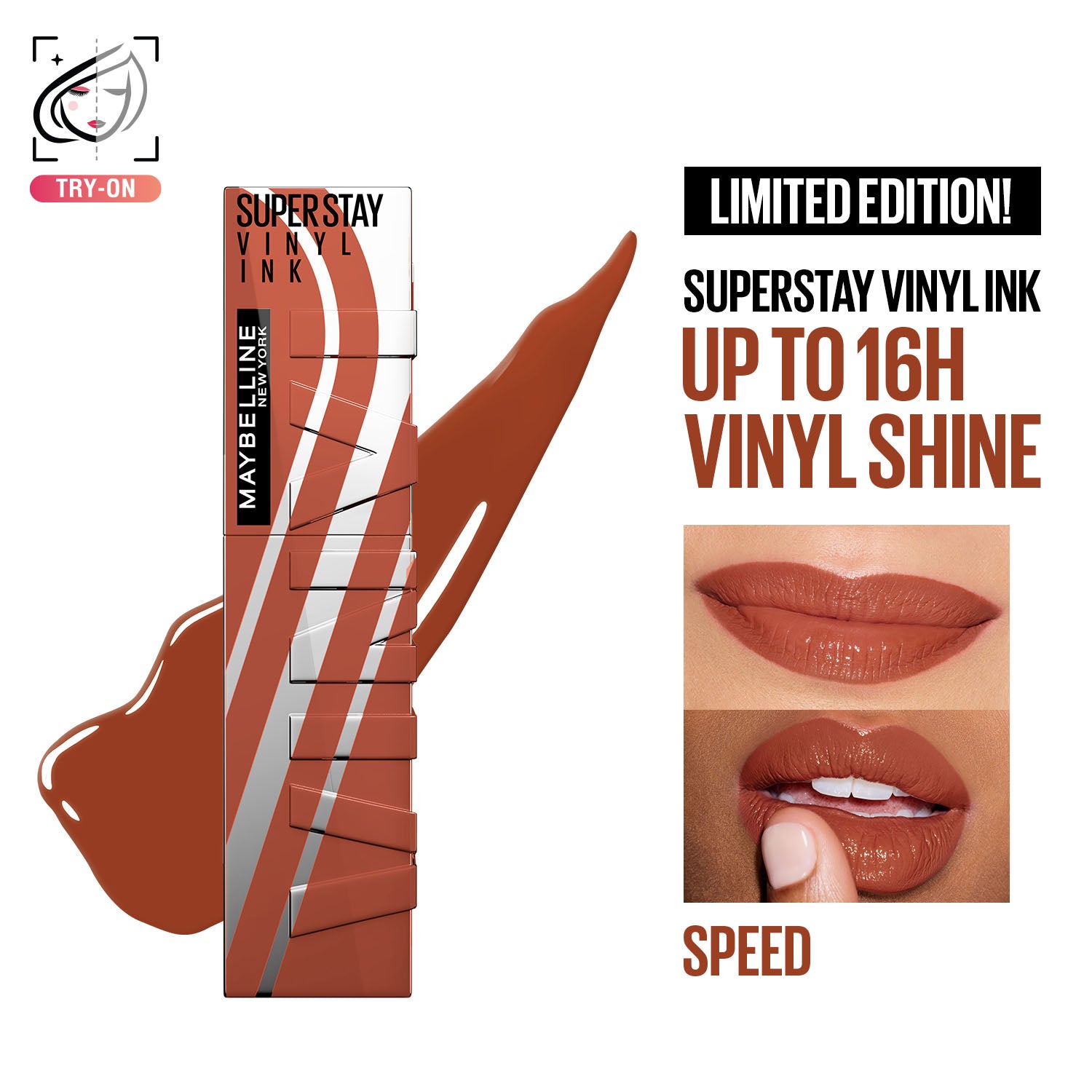 Maybelline New York Super Stay Vinyl Ink High Shine Racing Liquid Lipstick