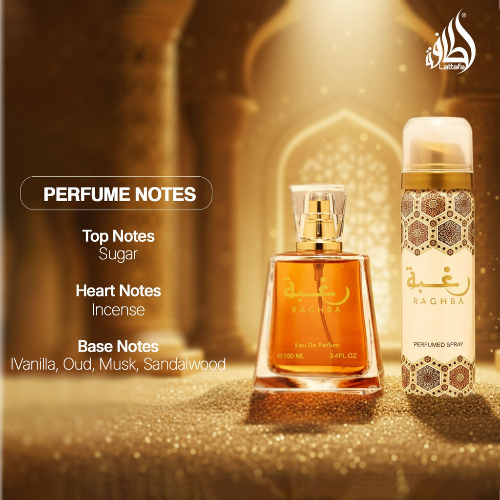 Lattafa Raghba With Deodorant Long Lasting Unisex Eau De Parfum