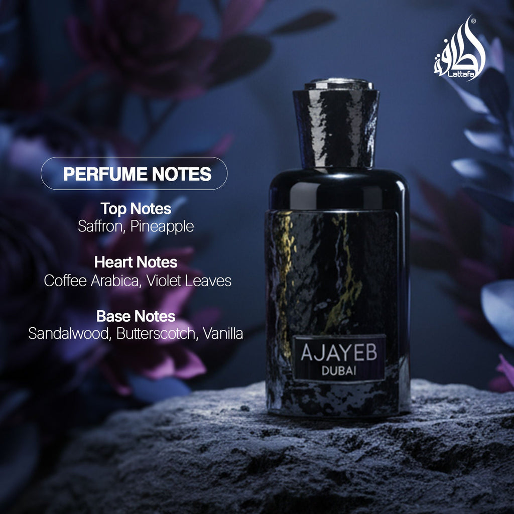 Lattafa Ajayeb Dubai Black Long Lasting Eau De Parfum