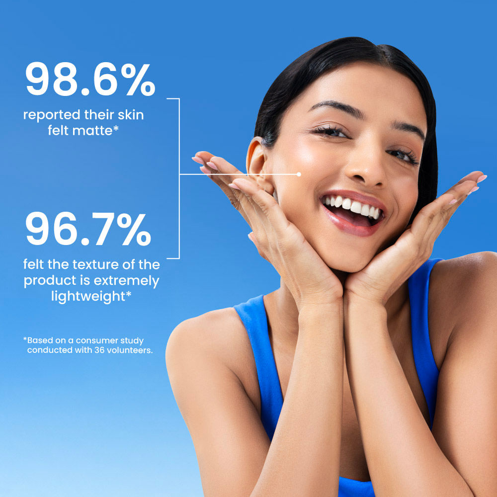 Foxtale SPF 50 Aqua-Gel Lightweight Sunscreen for Oily Skin, In-Vivo Tested PA++++, Matte Finish.