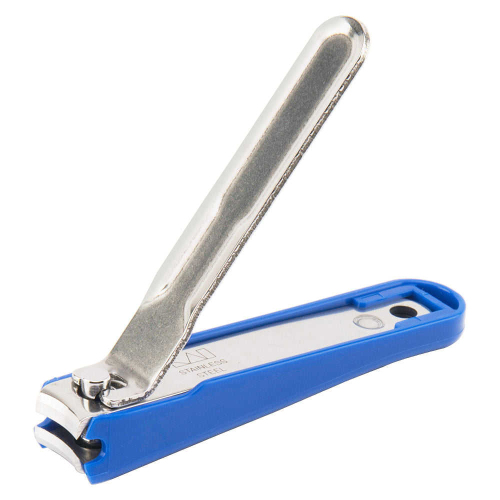 Kai Tsumekiri Stainless Steel Nail Cutter with Curved Blade And Nail Tray - Blue
