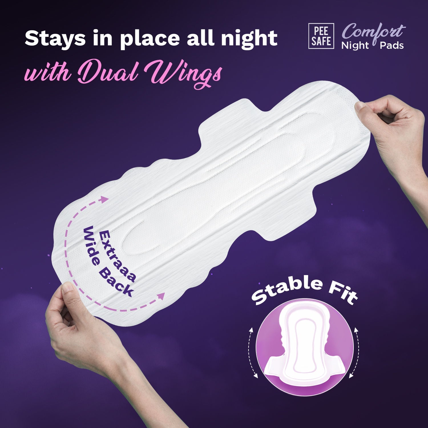 Pee Safe Comfort Night Pads XXXXL 8N