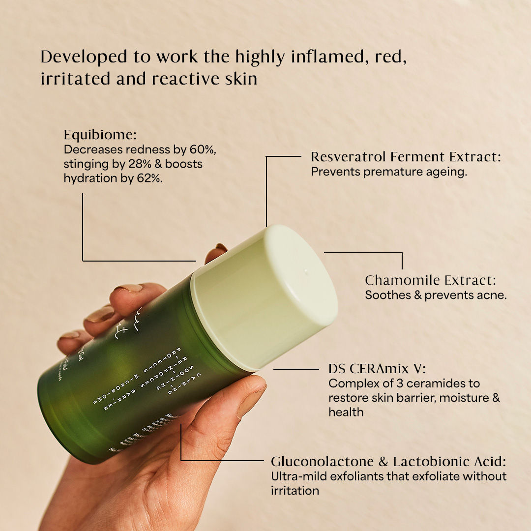 Dab to Fab Peace Host Balm to Gel Exfoliating Cleanser with Turmeric & Niacinamide for Dry & Sensitive Skin