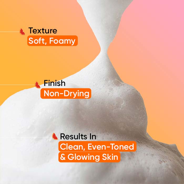 Dot & Key Vitamin C + E Super Bright Foaming Face Wash, Blood Orange & Papaya, Reduces Dullness