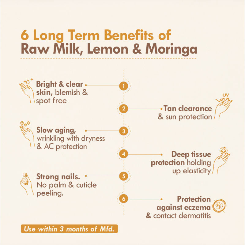 Nat Habit Lemon Moringa Hand Malai, Hand Creams for Tan & Pigmentation Control, Hand Moisturizer