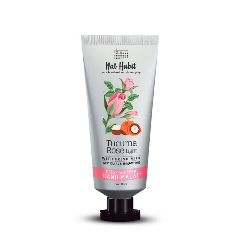 Nat Habit Tucuma Rose Hand Malai, Hand Cream for Dry Hands, Hand Cream for Women Skin Brightening