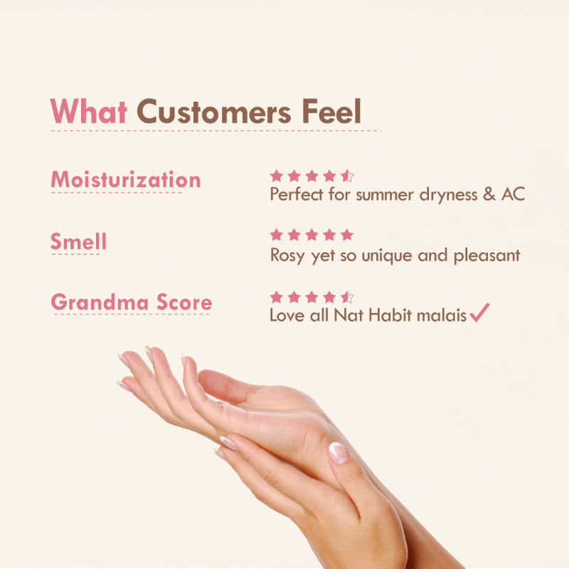 Nat Habit Tucuma Rose Hand Malai, Hand Cream for Dry Hands, Hand Cream for Women Skin Brightening