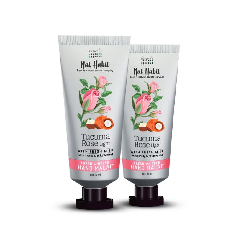Nat Habit Tucuma Rose Hand Malai, Hand Cream for Dry Hands, Hand Cream for Women Skin Brightening