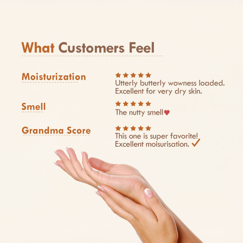 Nat Habit 4 Butter Mush Hand Malai - Shea,Tucuma,Avocado & Cocoa, Hand Moisturizer Cream - Dry Skin