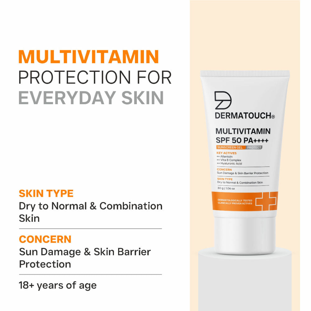 Dermatouch Multivitamin SPF 50 PA+++ Sunscreen Gel