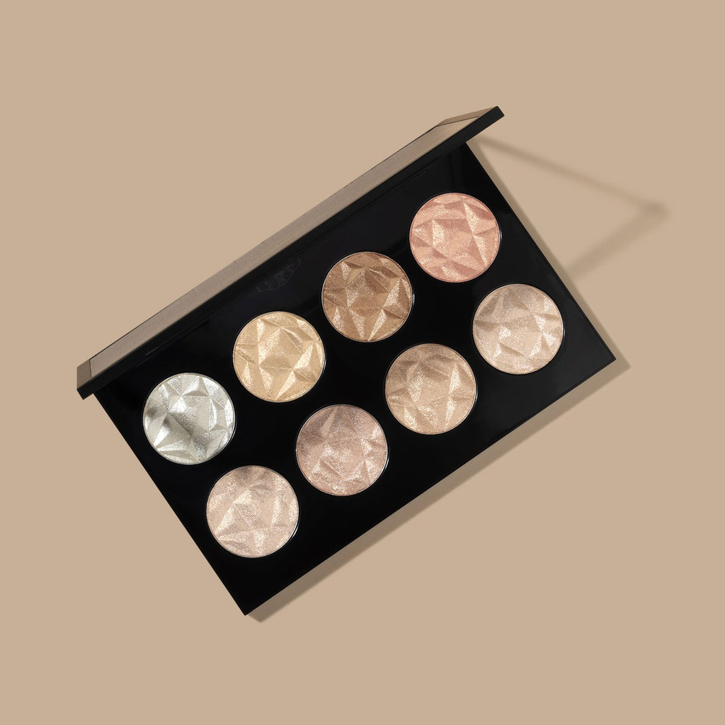 PAC Glowing Goddess Highlighter Palette - Intense Glow, Silky Smooth Micro Pearls, Blends Seamlessly