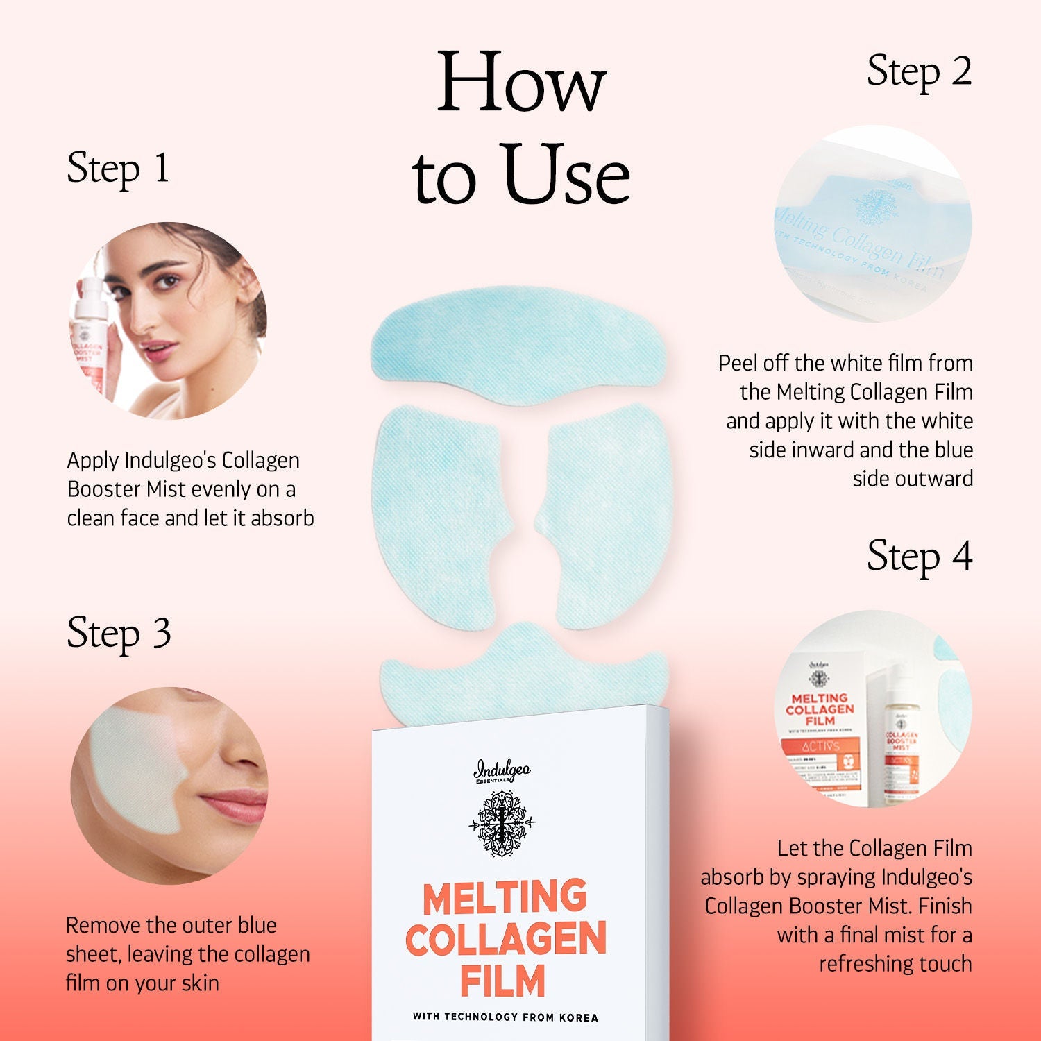 Indulgeo Essentials Melting Collagen Film Face Patches