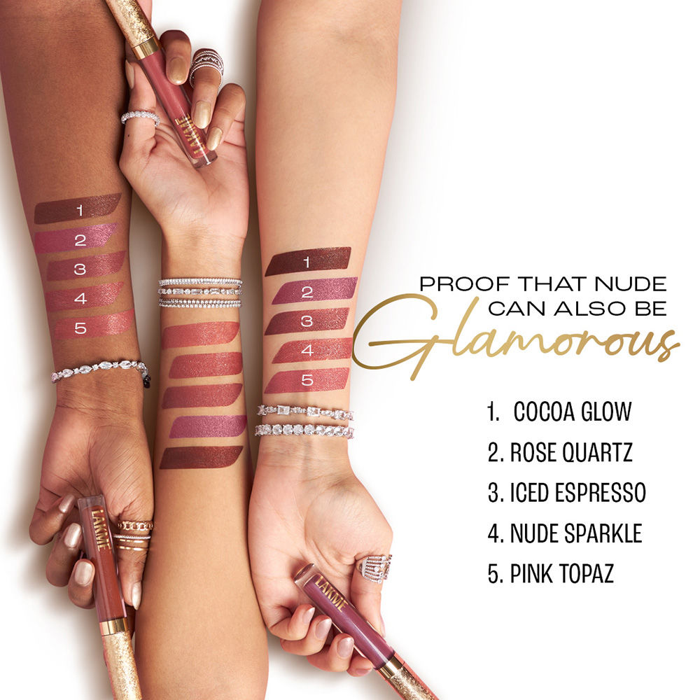 Lakme Be-Jewel Shimmer Lip Liquid with Ceramides, Luminous Matte Finish