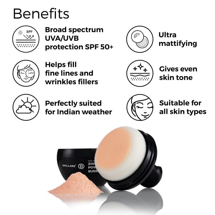 Brillare Zinc Powder Sunscreen SPF 50