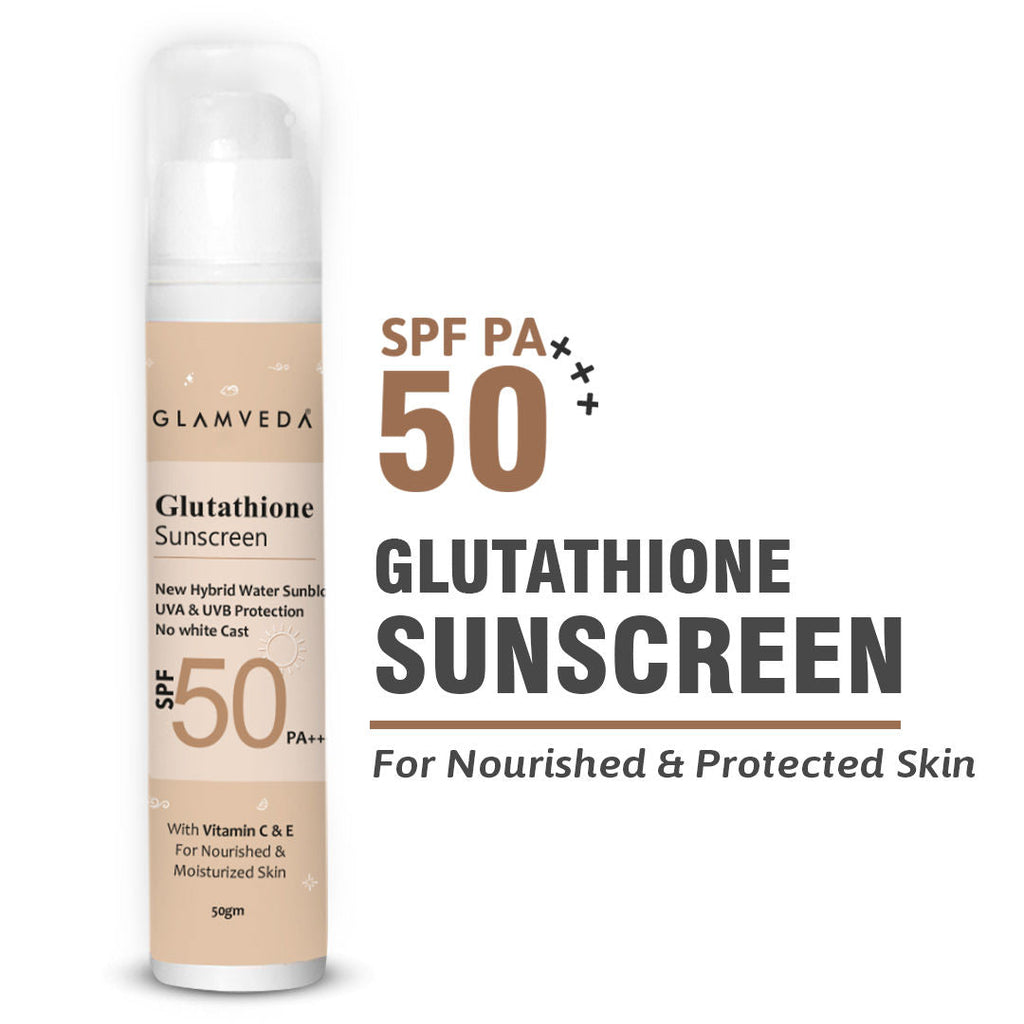 Glamveda Glutathione Sunscreen SPF 50 PA+++ with Vitamin C & E