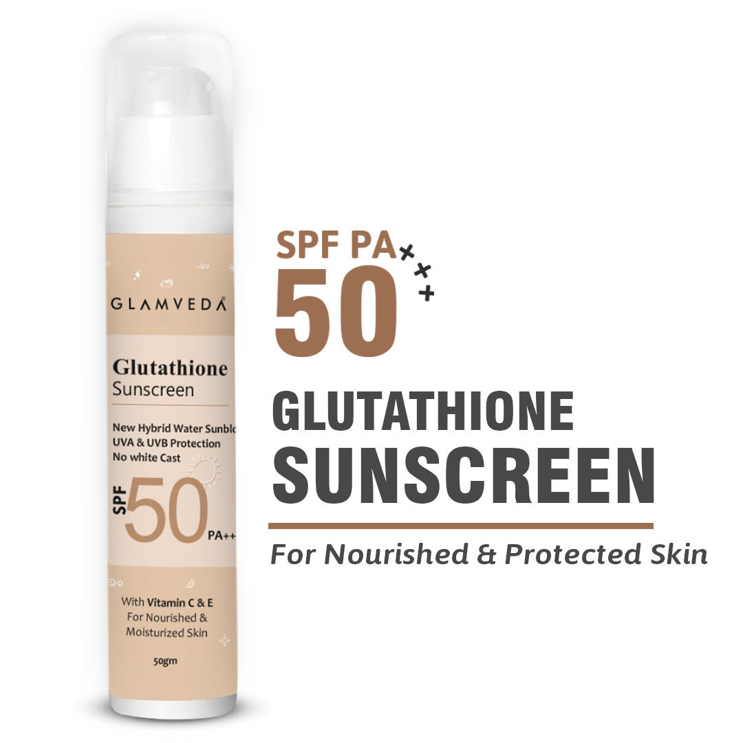 Glamveda Glutathione Sunscreen SPF 50 PA+++ with Vitamin C & E