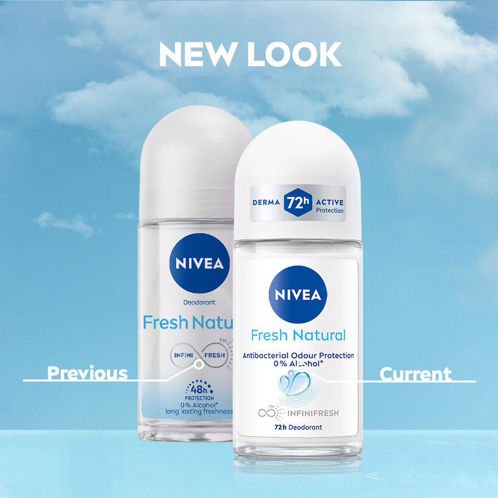 NIVEA Fresh Natural Anti Roll-On Deodorant 72H Protection & Long Lasting