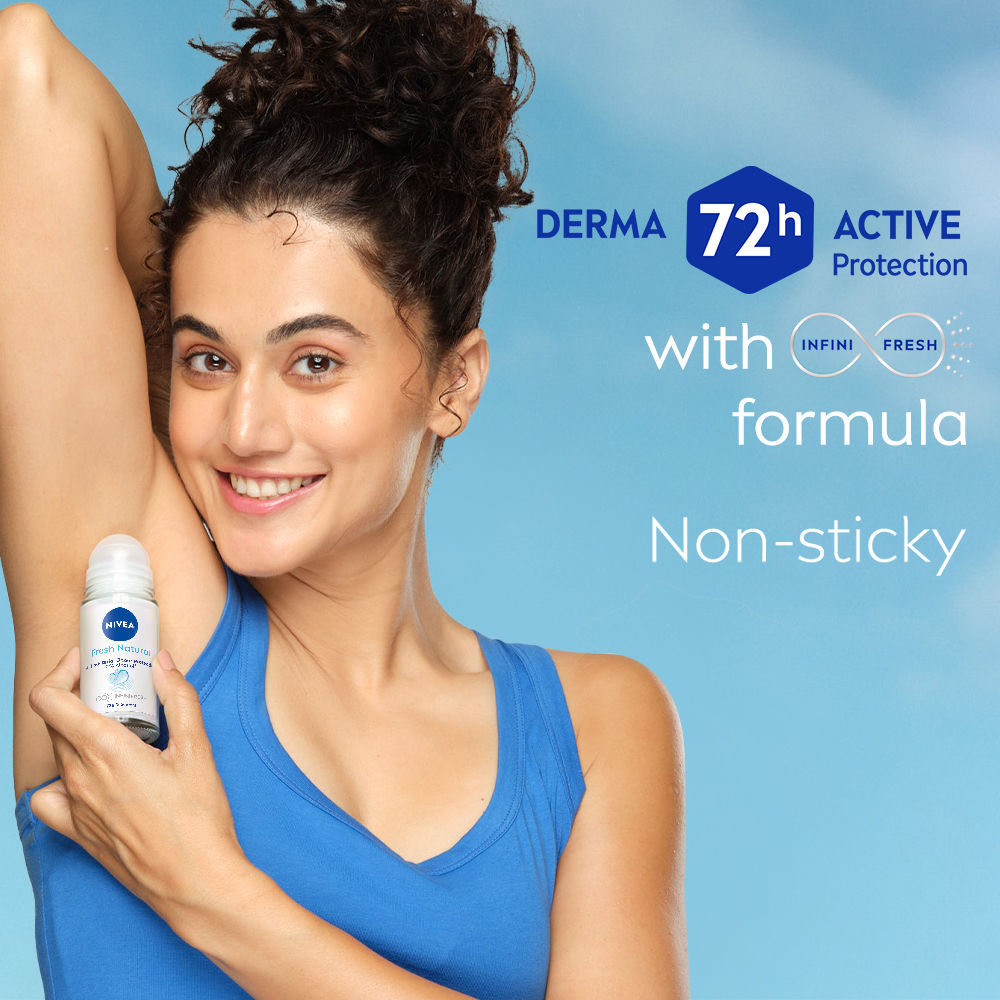 NIVEA Fresh Natural Anti Roll-On Deodorant 72H Protection & Long Lasting