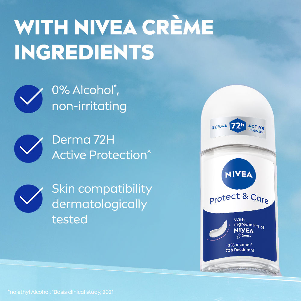 NIVEA Women Deodorant Roll On, Protect And Care