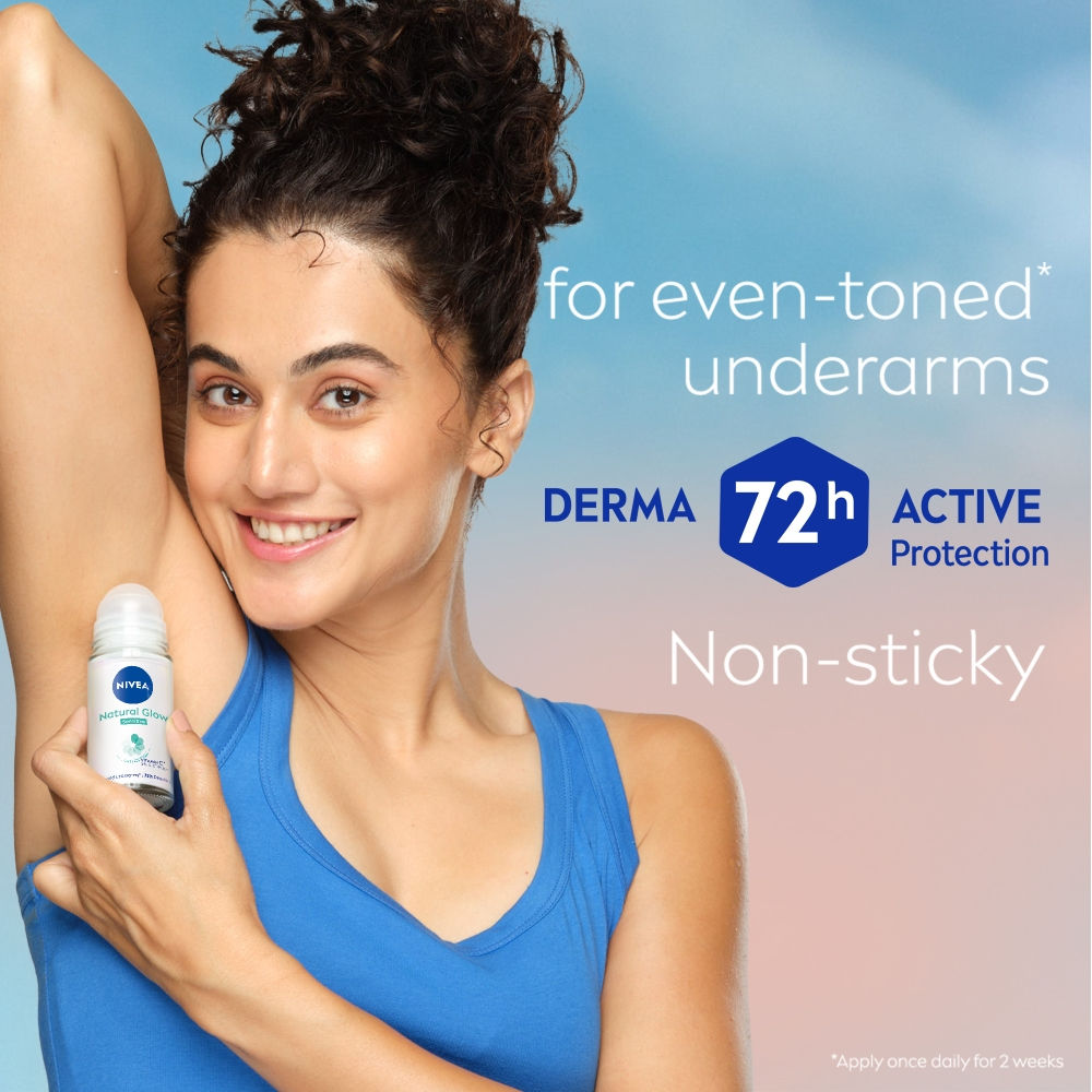 NIVEA Natural Glow Sensitive 72H Deodorant Roll