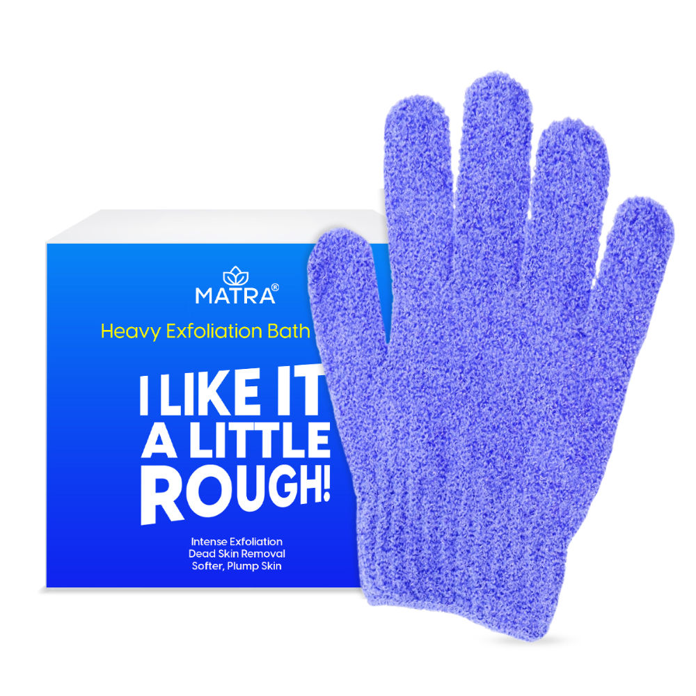 Matra Heavy Exfoliating Bath Glove Loofah Body Scrub Mitten For Dead Skin & Blackheads