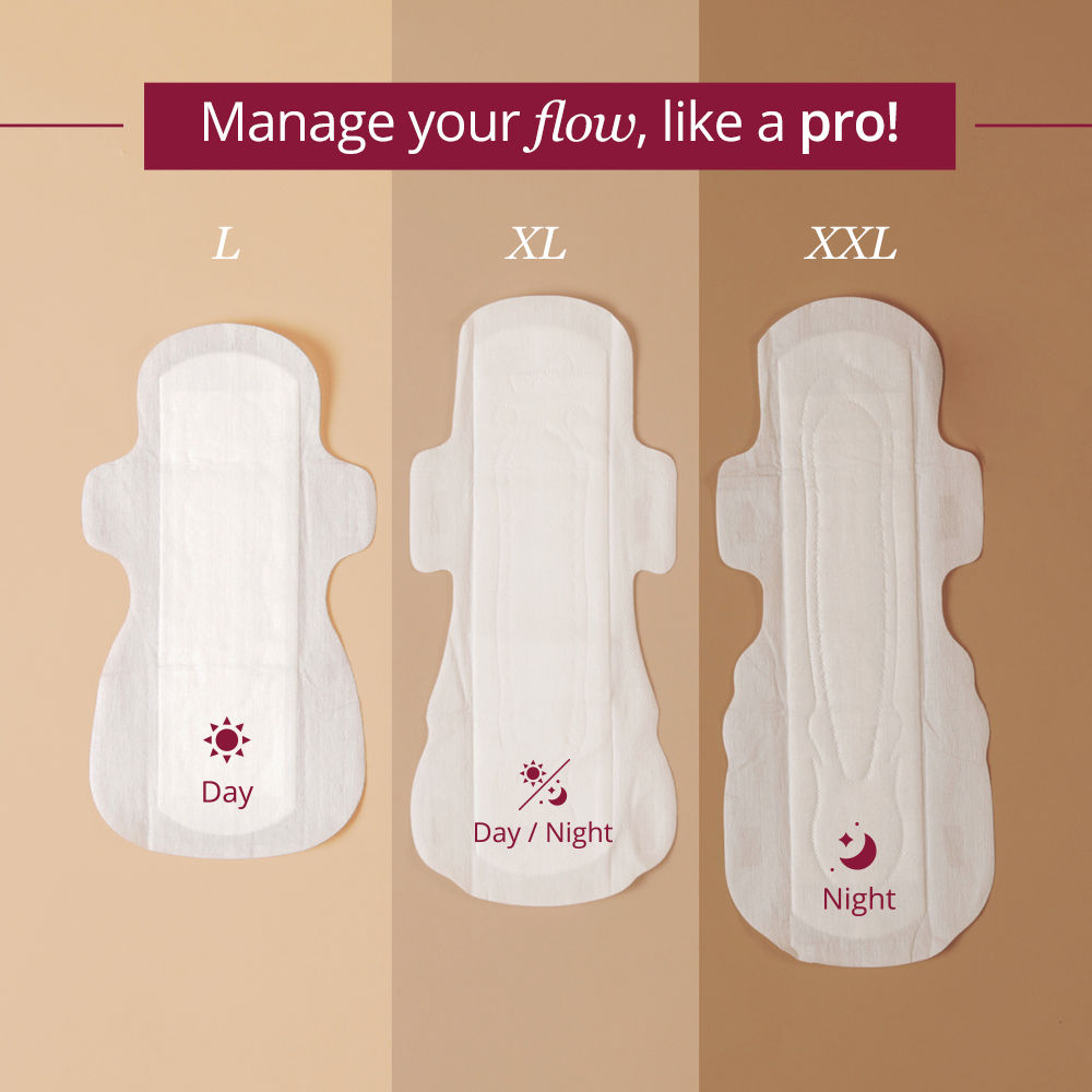 Carmesi Sensitive Sanitary Pads - 5L + 5XL - Certified 100% Rash-Free - With Disposal Bags