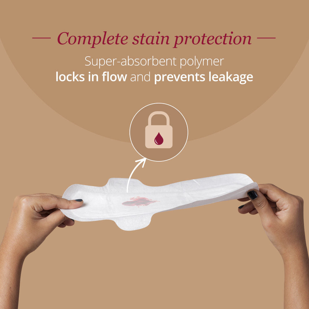 Carmesi Sensitive Sanitary Pads - 10 XL - Certified 100% Rash-Free - With Disposal Bags