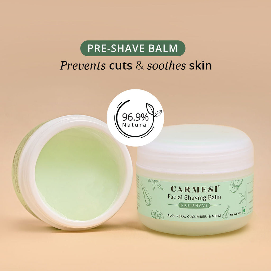 Carmesi Pre-Shave Facial Shaving Balm for Women, No Razor Burn or Cuts