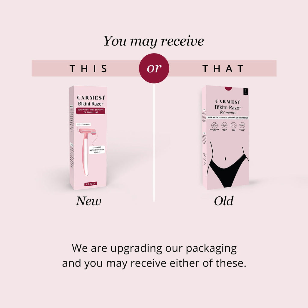 Carmesi Bikini Razor for Women - For Irritation-Free Shaving of Bikini Line - No Cuts - Pack of 1