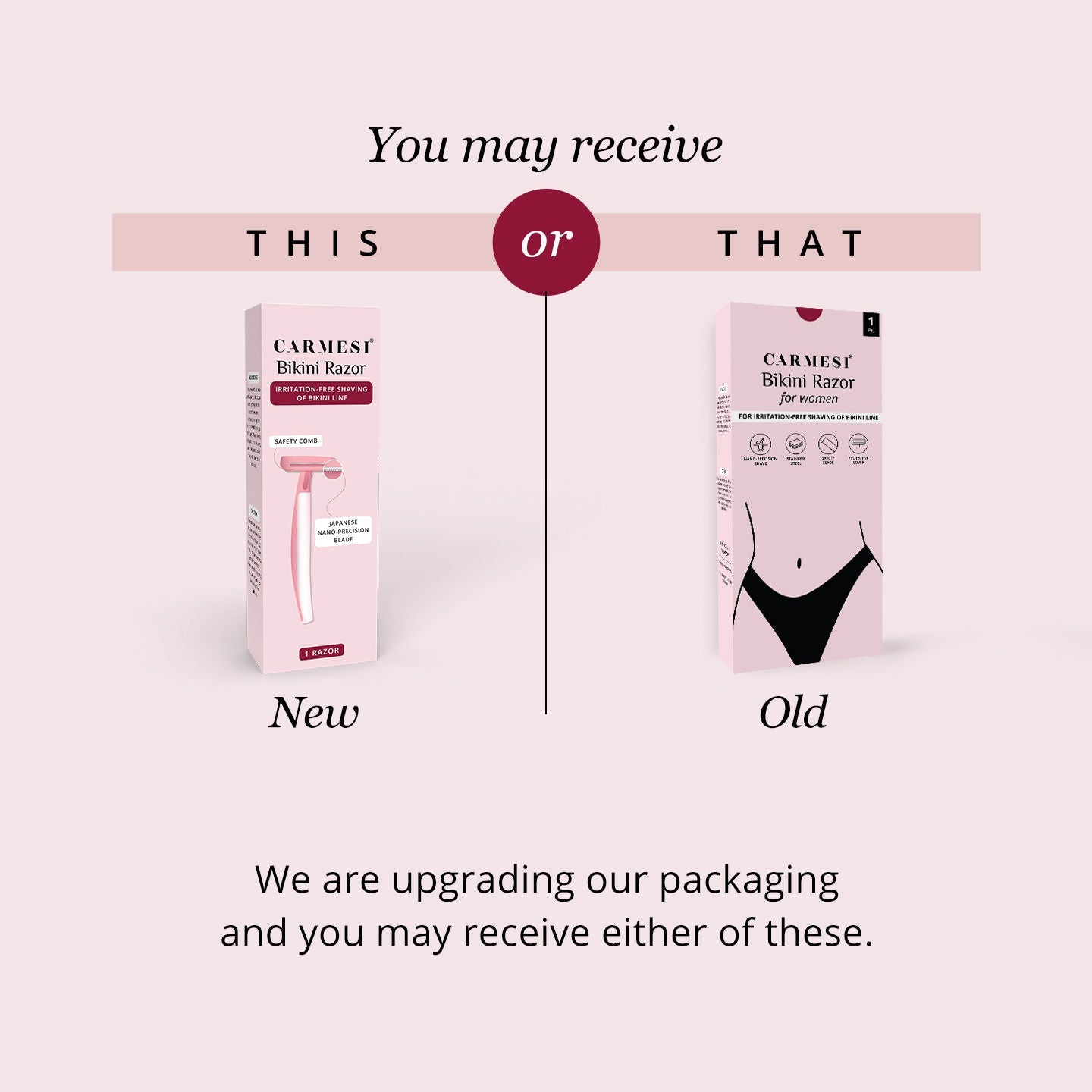 Carmesi Bikini Razor for Women - For Irritation-Free Shaving of Bikini Line - No Cuts - Pack of 1