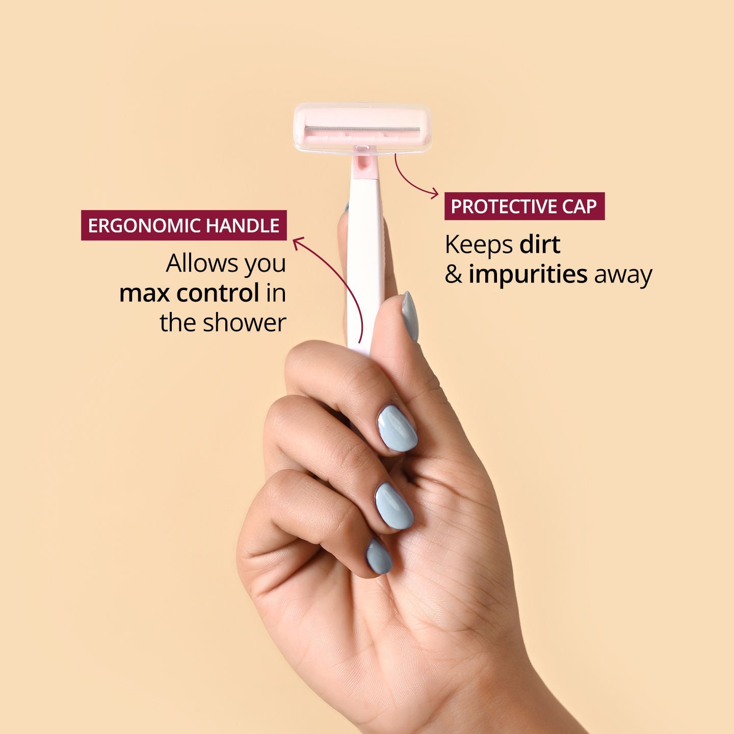 Carmesi Bikini Razor for Women - For Irritation-Free Shaving of Bikini Line - No Cuts - Pack of 1
