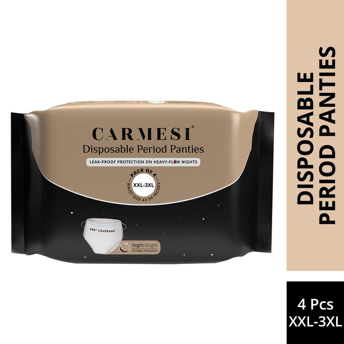 Carmesi Disposable Period Panties (Xxl-3Xl), Leak-Proof Protection For Heavy-Flow Nights