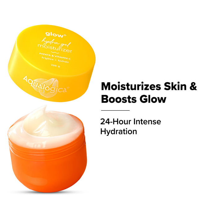 Aqualogica Glow+ Hydra Gel Moisturizer With Papaya & Vitamin C For 24 Hour Intense Hydration