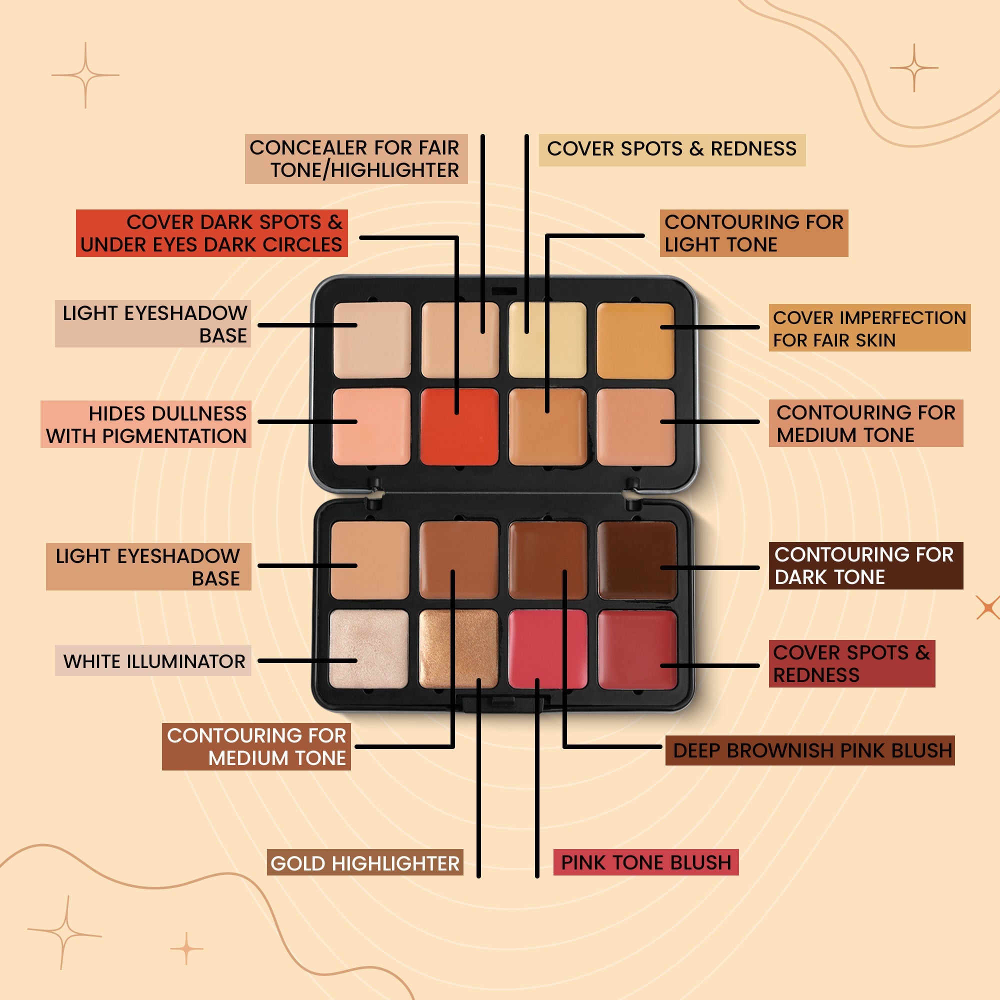 FASHION COLOUR Concealer 16-In-1 Contour Palette