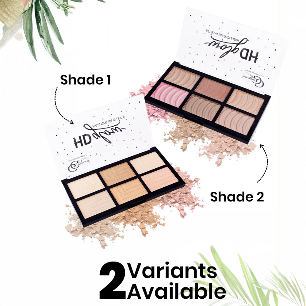 Gorgeous Girl 6 Color HD Glow Highlighter, Highly Pigmented & Blendable